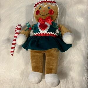 Vintage 1990 Target Christmas Gingerbread Girl Plush Stuffed Doll 13”